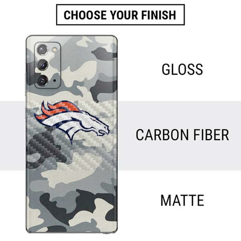 NFL Denver Broncos Camo Galaxy Note20 5G Skin